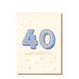 Spiritly UK Happy 40th Birthday Card featuring colorful birthday greetings and festive design, perfect for celebrating a milestone.