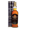 Amrut Fusion non-agency whisky bottle with label visible, showcasing the Indian single malt whisky brand and packaging.