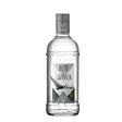Clear bottle of Alto del Carmen Pisco Transparente, a non-agency Pisco brand, shown with its transparent label and cap.