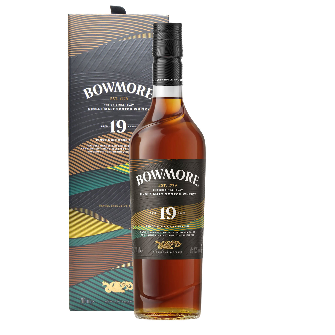 Bowmore 19 Years Pinot Noir Cask Finish Whisky - Spiritly UK