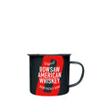 Kirker Greer Whiskey mug featuring a bowsaw design, ideal for enjoying American Whiskey in a stylish Spiritly UK ceramic cup.