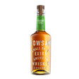Bowsaw Straight Rye Whiskey bottle from Kirker Greer, featuring a clear label and amber liquid inside.