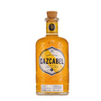 Bottle of Cazcabel Honey Tequila Liqueur with a clear label and golden honey color in a sleek glass bottle.