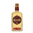 Cazcabel Reposado Tequila bottle with clear label, showcasing smooth glass and amber-colored tequila inside.