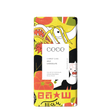 Front view of Spiritly UK's Coco Carrot Cake Milk Chocolate bar, 80g, showcasing its colorful packaging and chocolate pieces.