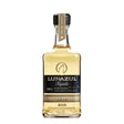 Lunazul Reposado Tequila bottle with clear label, showcasing the Lunazul branding and amber-colored liquid inside.