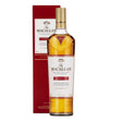 Bottle of The Macallan Classic Cut 2023 Edition non-agency whisky in a sleek dark bottle with a gold and red label.