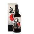 Onikishi Blended Whisky bottle with a dark label, showcasing the non-agency whisky brand on a wooden surface.