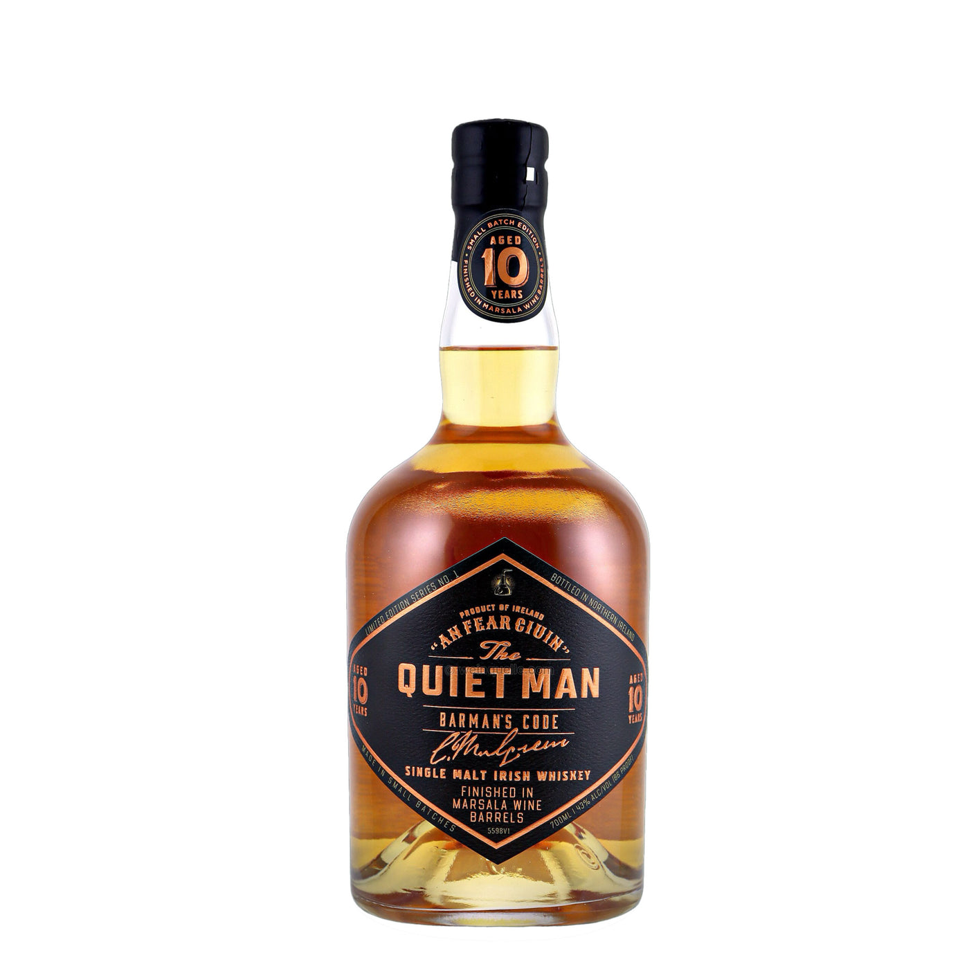 The Quiet Man Barman Code 10 Years Whiskey