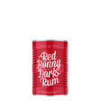 Red Bonny Tin by Spiritly UK containing Kirker Greer Rum, featuring a vibrant red metal tin with branding and product details.