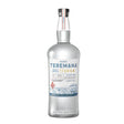 Bottle of Teremana Blanco Tequila with clear label, showcasing the smooth, transparent spirit in a clean glass.