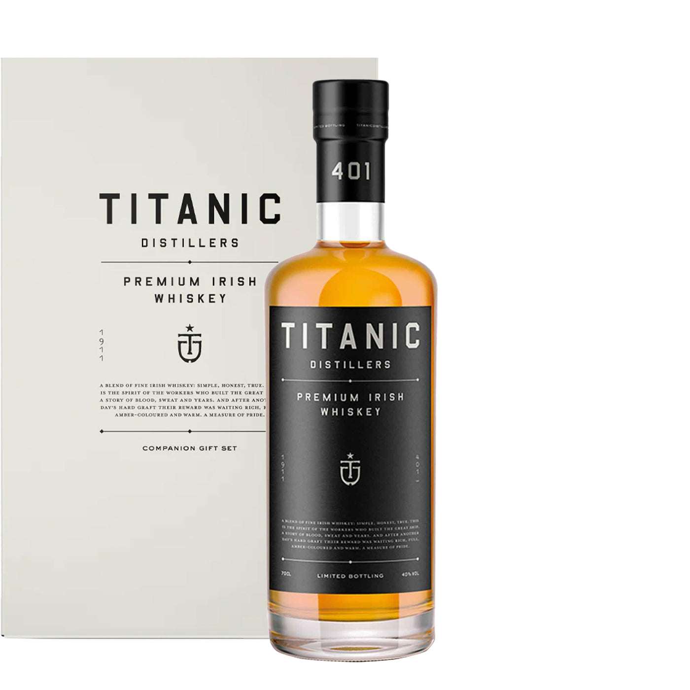 Titanic Distillers Premium Irish Whiskey Companion Set - Spiritly UK