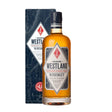 Westland Peated Malt Whiskey bottle from Westland, showcasing a dark amber whiskey with a label featuring the brand name and product details.