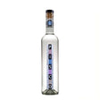 Aba Pisco non-agency pisco bottle with label, clear glass, and cork stopper on a neutral background.