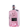 Bottle of Akori Cherry Blossom Gin, a non-agency gin with a clear glass bottle and cherry blossom label, on a white background.