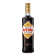 A bottle of Averna Amaro, a non-agency bitters liqueur, with a dark label and amber-colored liquid inside.