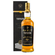 Amrut Triparva non-agency whisky bottle with amber liquid, label displaying brand and product details, set against a neutral background.