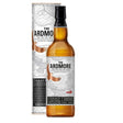 Bottle of Ardmore Legacy whisky, a non-agency single malt Scotch whisky with a dark amber color and distinctive label.