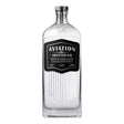 Aviation Gin bottle, a non-agency gin with a clear glass design and label, displayed on a wooden surface.
