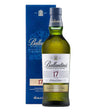 Bottle of Ballantine's 17 Years Whisky, non-agency Scotch whisky with a dark label and distinctive design.