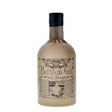Bottle of Bathtub Navy Strength Gin, a non-agency gin with a clear label, displayed on a wooden surface.