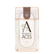 Bottle of Brunswick Aces Hearts Gin, a non-agency gin with distinctive label design and clear glass showcasing the spirit inside.