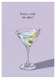 Personalised Spiritly Gifting greeting card featuring a stylish martini illustration, perfect for special occasions.