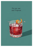 Personalised Spiritly Gifting greeting card featuring a Negroni cocktail illustration, perfect for special occasions.