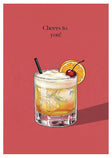 Personalised Spiritly Gifting greeting card featuring a whisky sour cocktail design, perfect for special occasions.