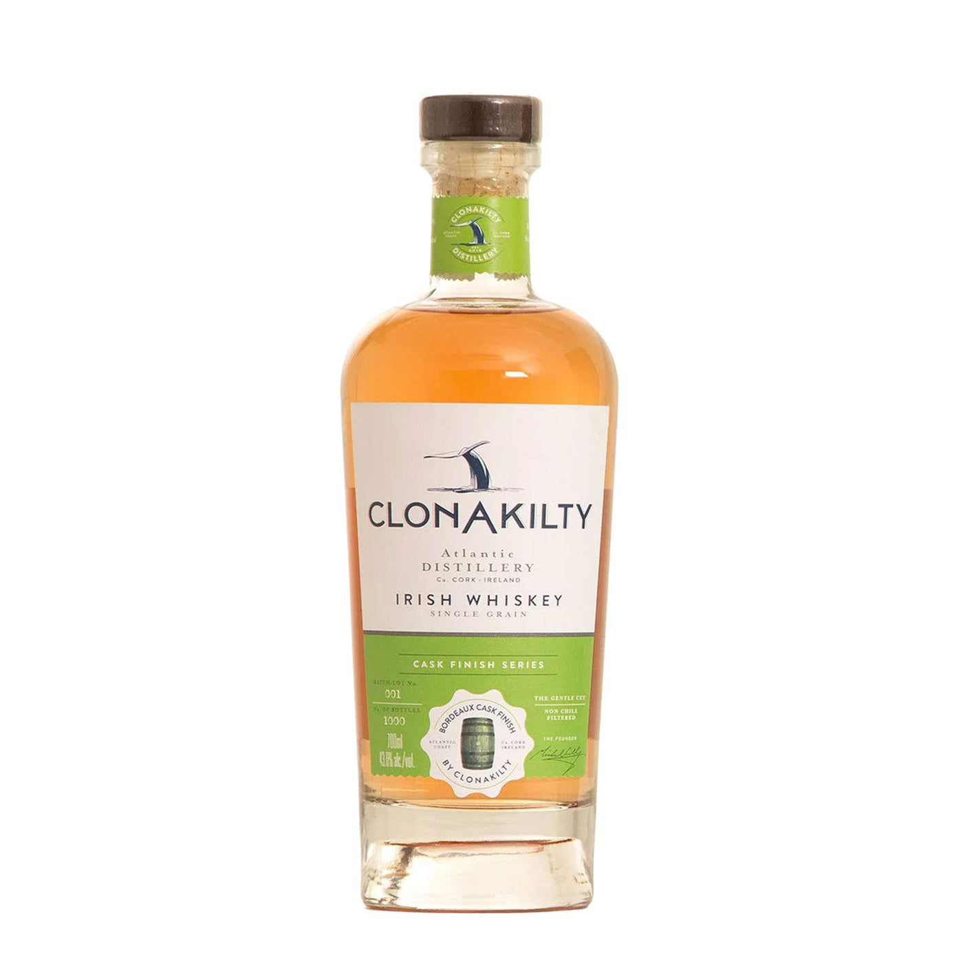 Clonakilty Single Grain Bordeaux Cask Whiskey - Spiritly