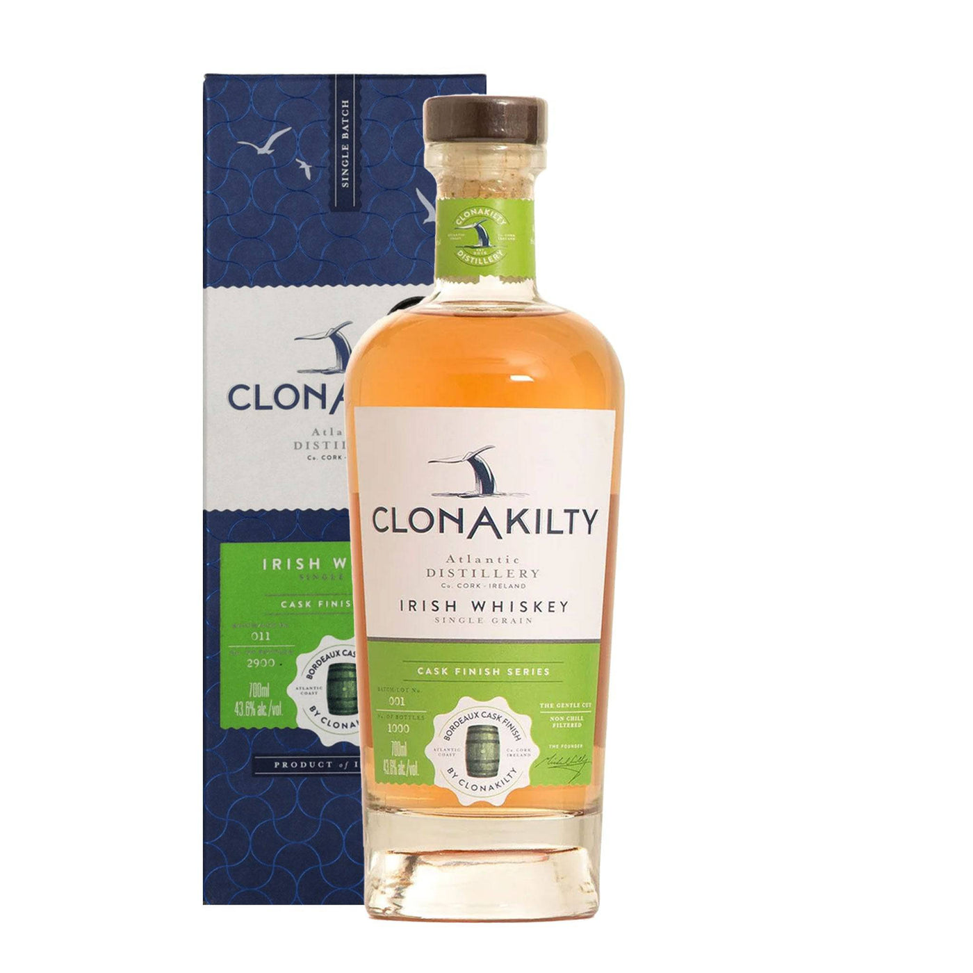 Clonakilty Single Grain Bordeaux Cask Whiskey - Spiritly