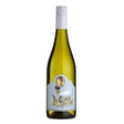 Cloud Factory Sauvignon Blanc white wine bottle, showcasing the label and clear glass with a white wine inside.