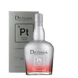 Bottle of Dictador Platinum Rum, a non-agency gold rum with a sleek label and dark amber liquid inside.