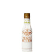 Bottle of Fee Brothers Peach Bitters, non-agency cocktail bitters in clear glass bottle with label.