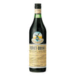 Bottle of Fernet Branca Liqueur with distinctive label, showcasing the herbal spirit's dark amber color and classic packaging.