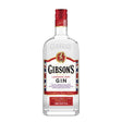 Bottle of Gibson's London Dry Gin, a non-agency gin with clear glass and label displaying the Gibson's brand and product name.