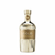 Bottle of Gold 999.9 Non-Agency Gin with a gold label and clear glass, showcasing the premium spirit inside.