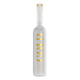 Bottle of Gold Dry non-agency gin with gold label, showcasing its elegant design and clear glass vessel.