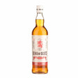 Bottle of King of Scots Non Agency Whisky with label visible, showcasing the rich amber color and classic design.