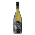 Mayday Island Sauvignon Blanc white wine bottle from Pattison & Co, showcasing the label and clear glass bottle.