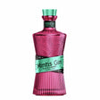 Bottle of Mintis Blackcurrant Gin, a non-agency gin with a dark label and blackcurrant flavor, displayed on a wooden surface.