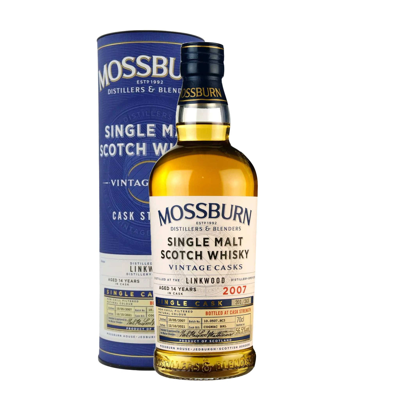 Mossburn Single Cask Linkwood 2007 Cognac Finish Whisky - Spiritly