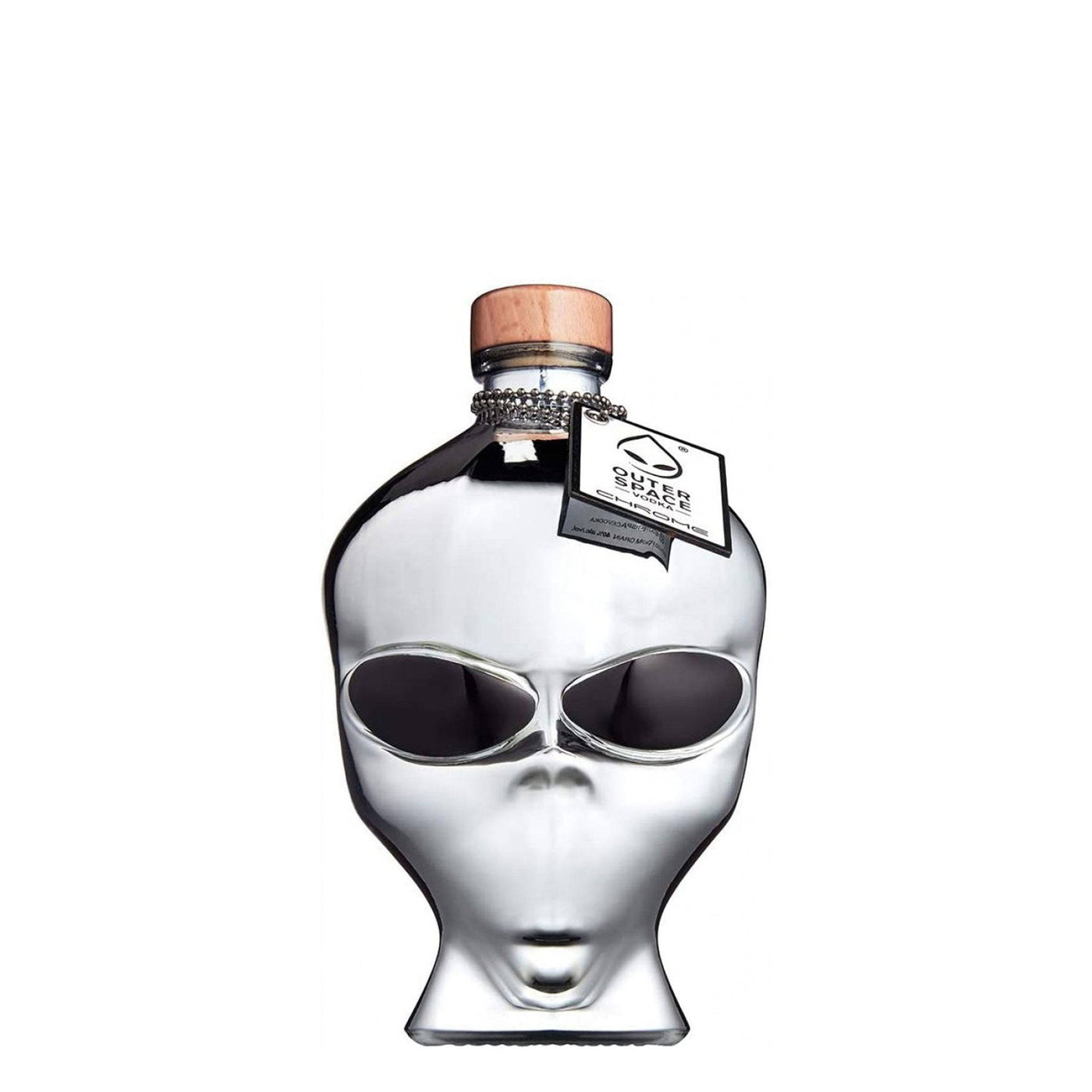 Outerspace Alien Head Chrome Edition Vodka - Spiritly