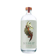 Bottle of Seedlip Spice 94 non-alcoholic spirit with a dark label and clear glass bottle on a white background.